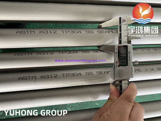 স্টেইনলেস স্টীল সিউমলেস পাইপ ASTM A312 TP304, তেল এবং গ্যাস ব্যবহার