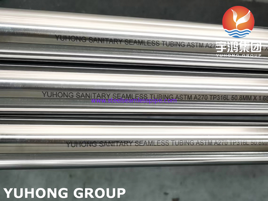 ASTM A270 TP316L স্টেইনলেস স্টীল পালিশ স্যানিটারি সিমলেস পাইপ