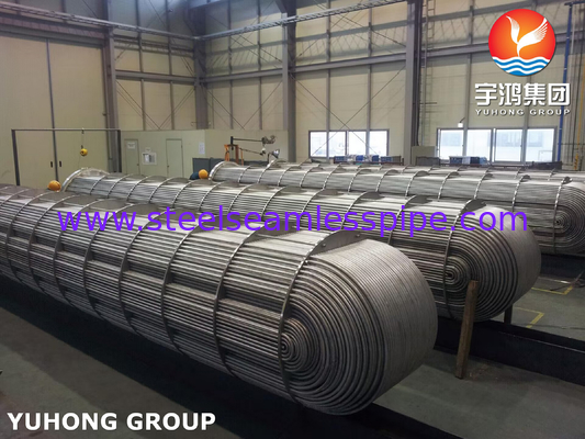 ASME SA213 TP316L স্টেইনলেস স্টীল টিউব ব্যান্ডেল তাপ এক্সচেঞ্জার অংশ