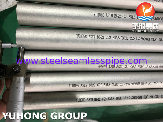 ASTM B622 Hastelloy C22 2.4602 তেল ও গ্যাস শিল্পের জন্য নিকেল খাদ ইস্পাত টিউব