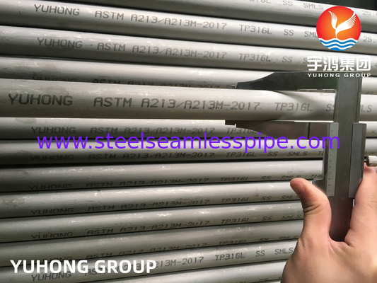 ASME SA213 TP316L সিউমলেস স্টেইনলেস স্টীল টিউব BWG 20 0.89mm ড্রাইকুলার জন্য