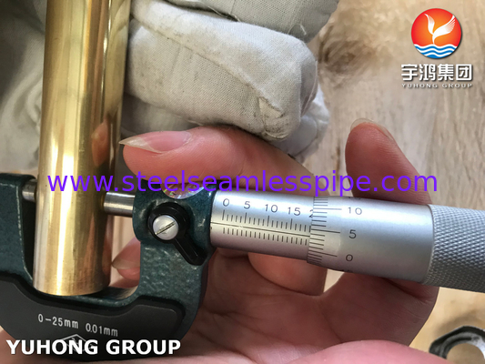 কন্ডেন্সার এবং হিট এক্সচেঞ্জারের জন্য ASTM B111 C44300 কপার নিকেল টিউব