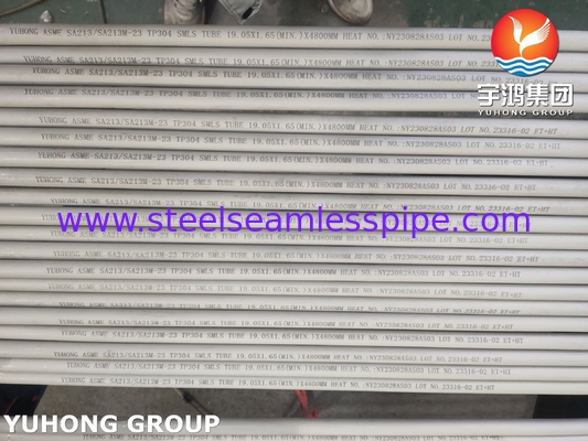 ASTM A213 TP304 স্টেইনলেস স্টিল সিমলেস টিউব তাপ বিনিময়কারী এবং বয়লারের জন্য