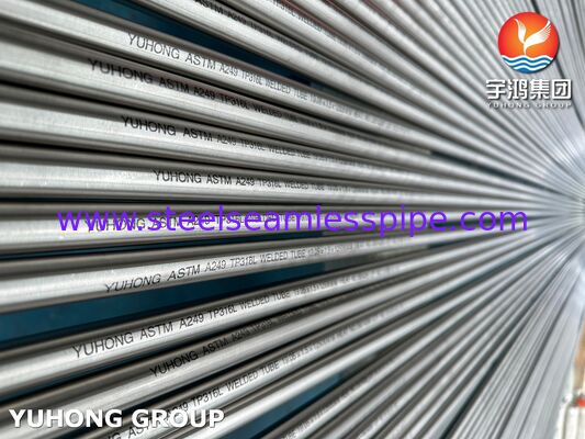 ASTM A249 TP316L জল শীতল টাওয়ার জন্য ঝালাই উজ্জ্বল Annealed স্টেইনলেস স্টীল টিউব