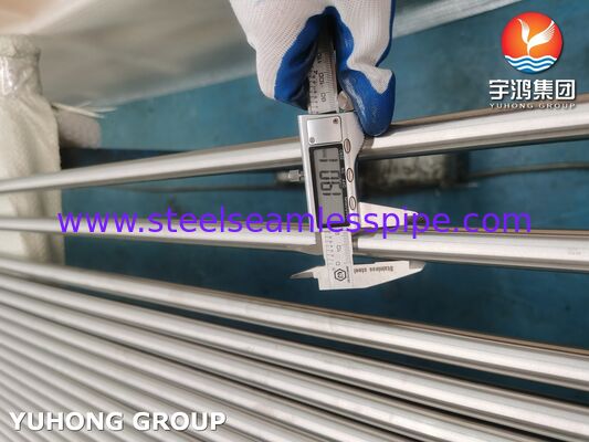 সুপারহিটারের জন্য স্টেইনলেস স্টিল ASTM A249 TP316L / 1.4404 ওয়েল্ডেড ব্রাইট অ্যানিলড টিউব