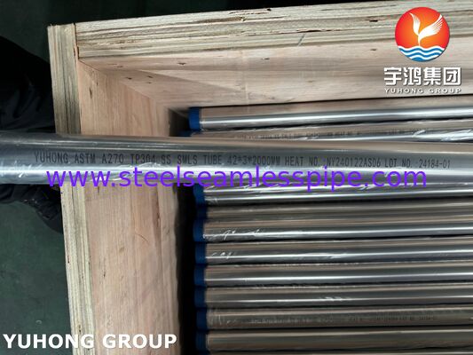 ASTM A270 / ASME SA270 TP304 BA স্টেইনলেস স্টীল স্যানিটারি সিউমলেস টিউব