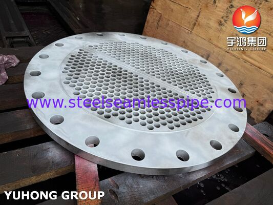 ASME SA240 SS304 হিট এক্সচেঞ্জার টিউব শীট পেট্রোকেমিক্যাল সার্ভিসের জন্য ক্ষয়রোধী নির্ভুল CNC-ড্রিল্ড