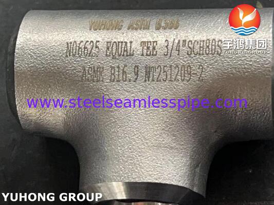 ASTM B366 WPNCMC ফিটিংস UNS N06625 / ইনকোনেল ৬২৫ নিকেল অ্যালয় টি ASME B16.5 ফিটিংস