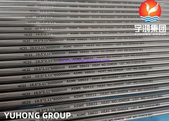 ASME SB622 UNS N06022, ২।4602হ্যাস্টেলয় সি২২ সিউমলেস নিকেল অ্যালোয় টিউব, উজ্জ্বল পৃষ্ঠ