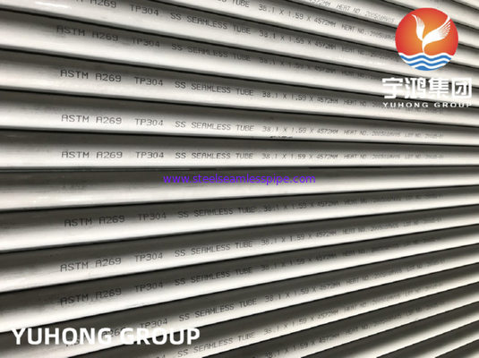 ASTM A269 TP304 স্টেইনলেস স্টীল বিজোড় টিউব 38.1*1.59*4572
