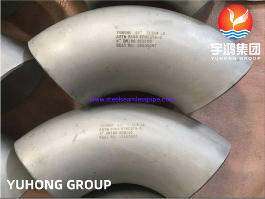 ASTM B366 WPHC276-S DN100 Sch10s 90Deg Elbow LR B16.9